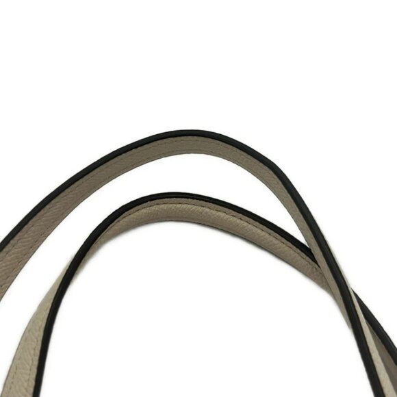 Auth COACH Luxury Crossgrain Leather Small Christy Carryall F57520 Cream Leather - Picture 6 of 9